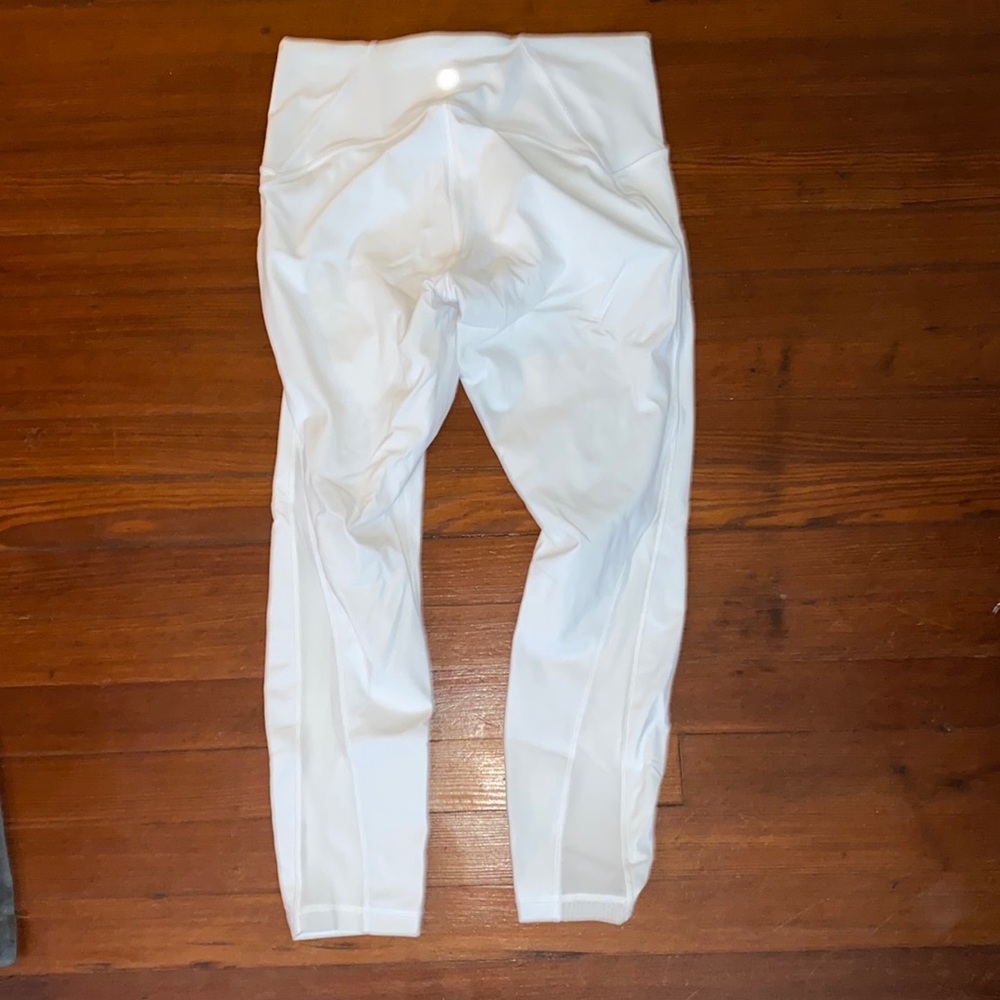 White lulu lemon leggings size 10